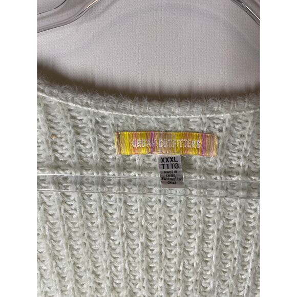 Urban Outfitters Kane Wrap Sweater Slouchy Chunky Knit Pale Mint Green XXXL 3X - Picture 2 of 5